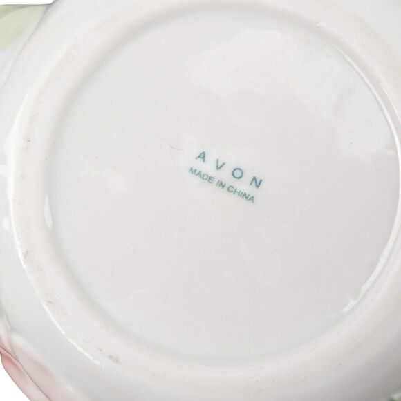 Vintage Avon Cherub Teapot: Porcelain Rose Angel Teapot - Picture 5 of 7